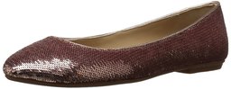 Amazon Brand - The Fix Women's Erica Round-Toe Sequin Ballet Flat, Rose Gold, 9 B US