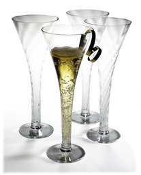 Pinzon Swirl Flute Glass, Set of 4