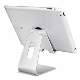 Eono Essentials Suporte Tablet, suporte de tablet multiângulo: suporte base ajustável para tablets para Pad 2018 Pro 10,5 / 9.7/12.9, Pad Mini 2 3 4, Pad Air, Air 2, Samsung Tab, outros tablets - prata