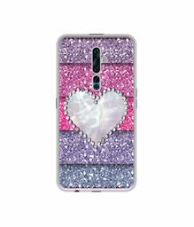 Amazon Brand - Solimo Designer Stone Heart UV Printed Soft Back Case Mobile Cover for Oppo Reno2 F