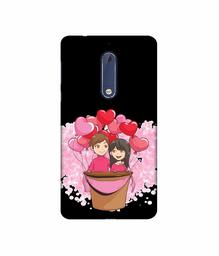 Amazon Brand - Solimo Designer Boy and Girl 3D Printed Hard Back Case Mobile Cover for Nokia 5