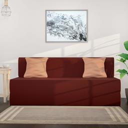 Amazon Brand - Solimo Metro  Fabric 3 seater Sofa cum Bed (Brown)