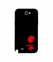 Amazon Brand - Solimo Designer Red Moon 3D Printed Hard Back Case Mobile Cover for Samsung Galaxy Note 2 N7100