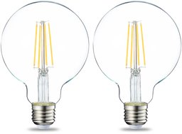 AmazonBasics LED E27 Edison Screw Globe G93 Bulb, 14.5W (Equivalent to 100W)