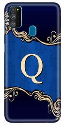 Amazon Brand - Solimo Designer Blue Pattern Alphabet-Q 3D Printed Hard Back Case Mobile Cover for Samsung Galaxy M21 / M30s