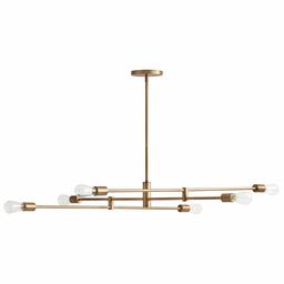 Amazon Brand – Rivet Mid-Century Modern Metal Rod Ceiling Pendant Light Chandelier - 48.9