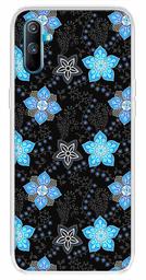 Amazon Brand - Solimo Designer Multicolor Blue Flower Design Printed Soft Back Case Mobile Cover for Realme C3