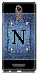 Amazon Brand - Solimo Designer Button Jeans Alphabet-N 3D Printed Hard Back Case Mobile Cover for Gionee S6s