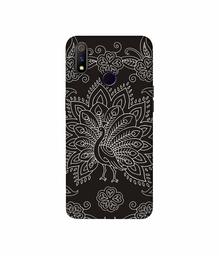 Amazon Brand - Solimo Designer White Peacock Rangoli 3D Printed Hard Back Case Mobile Cover for Realme 3 Pro