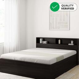 Amazon Brand - Solimo Neptune Engineered Wood Queen Bed with Storage(Wenge Finish)