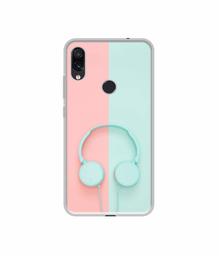 Amazon Brand - Solimo Designer Head Phone UV Printed Soft Back Case Mobile Cover for Mi Redmi Note 7 / Note 7S / Note 7 Pro