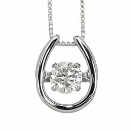 [Amazon Collection] Amazon Collection (AMBZO) Pt900 Dancing Stone Necklace Dancing Diamond 0.3ct Horseshoe Shape (J.I1.VG Equivalent) HP0006PT-03