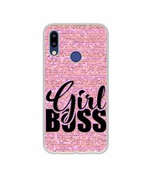 Amazon Brand - Solimo Designer Girl Boss On Pink Sparkle UV Printed Soft Back Case Mobile Cover for Tecno Camon i2