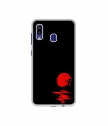 Amazon Brand - Solimo Designer Red Moon UV Printed Soft Back Case Mobile Cover for Samsung Galaxy M10s