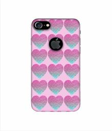 Amazon Brand - Solimo Designer Sparkle Heart Texture 3D Printed Hard Back Case Mobile Cover for Apple iPhone 7 (with Logo Cut)