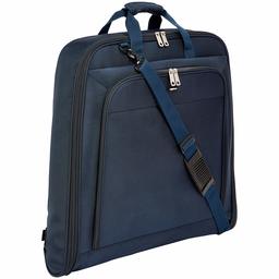 AmazonBasics Premium Garment Bag, Navy Blue- 40