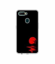 Amazon Brand - Solimo Designer Red Moon UV Printed Soft Back Case Mobile Cover for Oppo A7