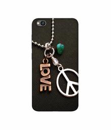 Amazon Brand - Solimo Designer Love and Peace 3D Printed Hard Back Case Mobile Cover for Mi Redmi Go