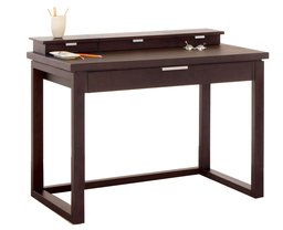 Pinzon Griffen Wood Desk with Hutch, Kona