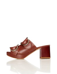 find. Sabot con Tacco Donna, Marrone (Chocolate), 37 EU