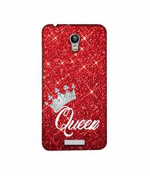 Amazon Brand - Solimo Designer Queen On Red Glitter 3D Printed Hard Back Case Mobile Cover for Micromax Canvas Spark Q380