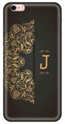 Amazon Brand - Solimo Designer Black Pattern Alphabet-J 3D Printed Hard Back Case Mobile Cover for Apple iPhone 6s Plus