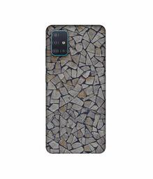 Amazon Brand - Solimo Designer Marble Pices 3D Printed Hard Back Case Mobile Cover for Samsung Galaxy A51