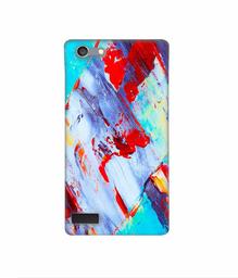 Amazon Brand - Solimo Designer Blue and Red Brush Texture 3D Printed Hard Back Case Mobile Cover for Oppo Neo 7