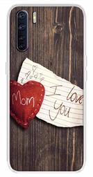 Amazon Brand - Solimo Designer Multicolor Love U Mom Heart Design Printed Soft Back Case Mobile Cover for Oppo F15