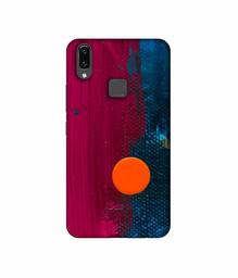 Amazon Brand - Solimo Designer Pink and Blue Brush Texture 3D Printed Hard Back Case Mobile Cover for Vivo V9 / V9 Pro