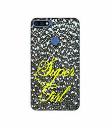 Amazon Brand - Solimo Designer Super Girl On Foil 3D Printed Hard Back Case Mobile Cover for Huawei Honor 7A