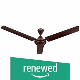 (Renewed) Amazon Brand - Solimo Swirl 1200mm Ceiling Fan (Brown)