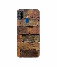 Amazon Brand - Solimo Designer Burn Bricks 3D Printed Hard Back Case Mobile Cover for Samsung Galaxy M31