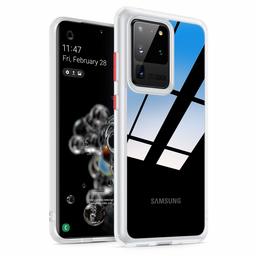 Eono by Amazon - Étui transparent Galaxy S20 Ultra, transparent rigide avec coque antichoc souple pour étui Samsung Galaxy S20 Ultra de 6,7 pouces, blanc