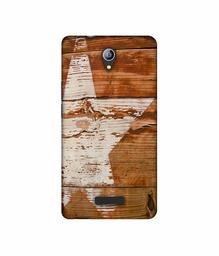 Amazon Brand - Solimo Designer Star Impression On Wood 3D Printed Hard Back Case Mobile Cover for Micromax Canvas Pace 4G Q416