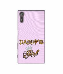 Amazon Brand - Solimo Designer Daddy's Girl in Glitter Pattern 3D Printed Hard Back Case Mobile Cover for Sony Xperia XZ Dual