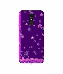 Amazon Brand - Solimo Designer Sparkling Stars 3D Printed Hard Back Case Mobile Cover for LG Q7