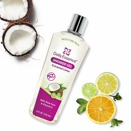 Daily Essence Shower Gel, Coconut Lime, 8 Ounce