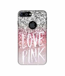 Amazon Brand - Solimo Designer Love Pink 3D Printed Hard Back Case Mobile Cover for Apple iPhone 7 Plus (Logo Cut)