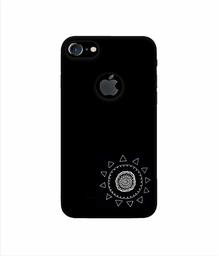 Amazon Brand - Solimo Designer Circle Pattern 3D Printed Hard Back Case Mobile Cover for Apple iPhone 7 (with Logo Cut)