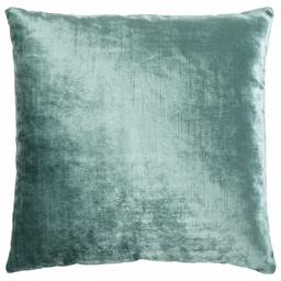 Amazon Brand – Rivet Contemporary Shiny Luxe Velvet Throw Pillow - 17 x 17 Inch, Sterling