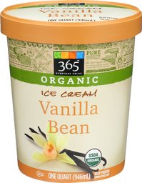 365 Everyday Value, Organic Vanilla Bean Ice Cream, 32 oz, (Frozen)