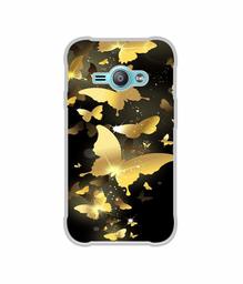 Amazon Brand - Solimo Designer Golden Butterfly Pattern UV Printed Soft Back Case Mobile Cover for Samsung Galaxy J1 Ace