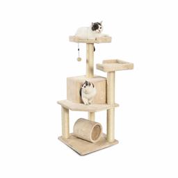 AmazonBasics Cat Tree with Cylinder, Beige (Renewed)