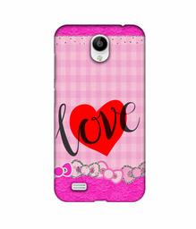 Amazon Brand - Solimo Designer Love Print On Cloth Pattern 3D Printed Hard Back Case Mobile Cover for Vivo Y21L