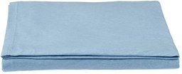 AmazonBasics Heather Jersery Flat Sheet, 240 x 320 + 10 cm - Sky Blue