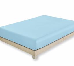 Brushed Cotton Blended 1 Fitted Sheet Only, Blue, Super King