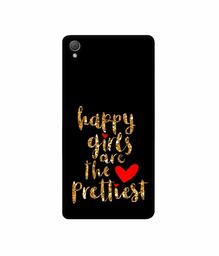 Amazon Brand - Solimo Designer Happy Girls are The Prettiest 3D Printed Hard Back Case Mobile Cover for Sony Xperia Z3