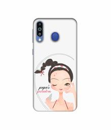 Amazon Brand - Solimo Designer Papa's Princess 3D Printed Hard Back Case Mobile Cover for Samsung Galaxy M21