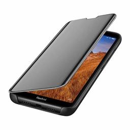 Amazon Brand - Solimo Protective Clear View flip Cover for Redmi 7A (Black)